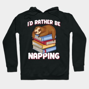 Funny back to school book lover sloth gift Hoodie